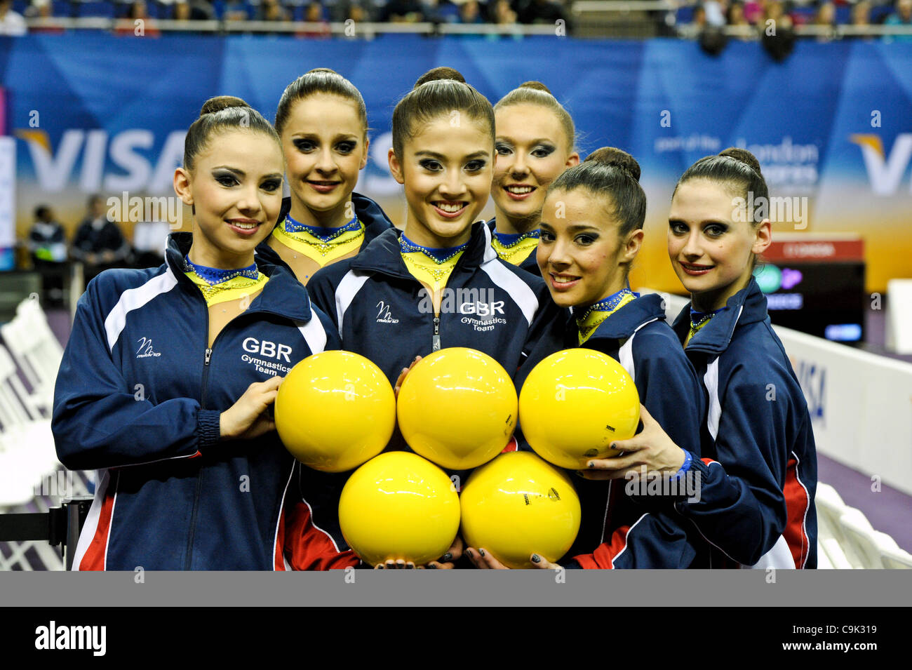 Olympic Test Event Gymnastics. O2 Arena London England. 16.1.12 ...