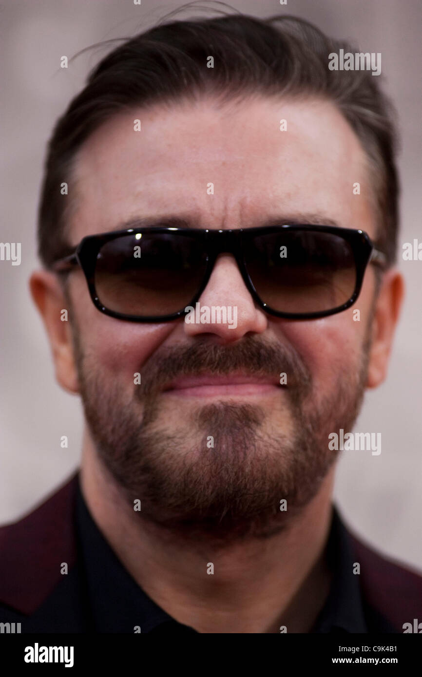 Ricky Gervais arrives to the 69th Annual Golden Globe Awards at the