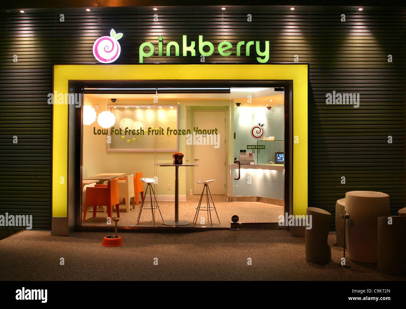 A file photo of the Pinkberry brand frozen dessert with mixed fruits is ...