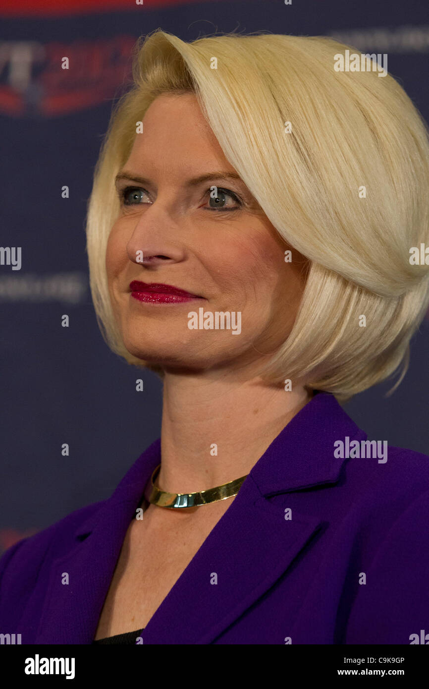 Callista Gingrich, wife of Republican presidential nominee candidate Newt Gingrich, at a campaign stop in West Columbia, S.C. Stock Photo