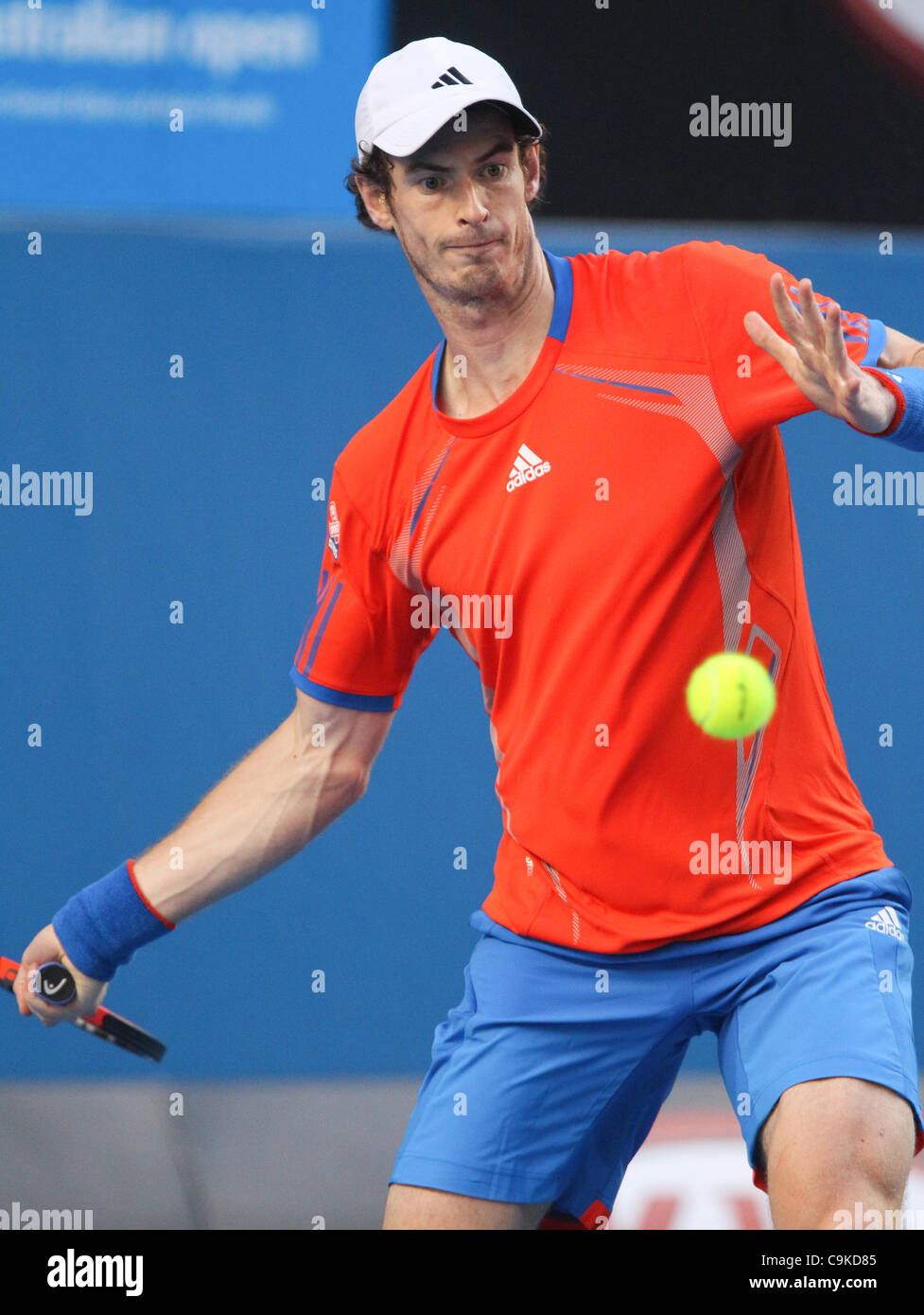 Andy Murray playing at the Australian Open Tennis, Melbourne, January ...