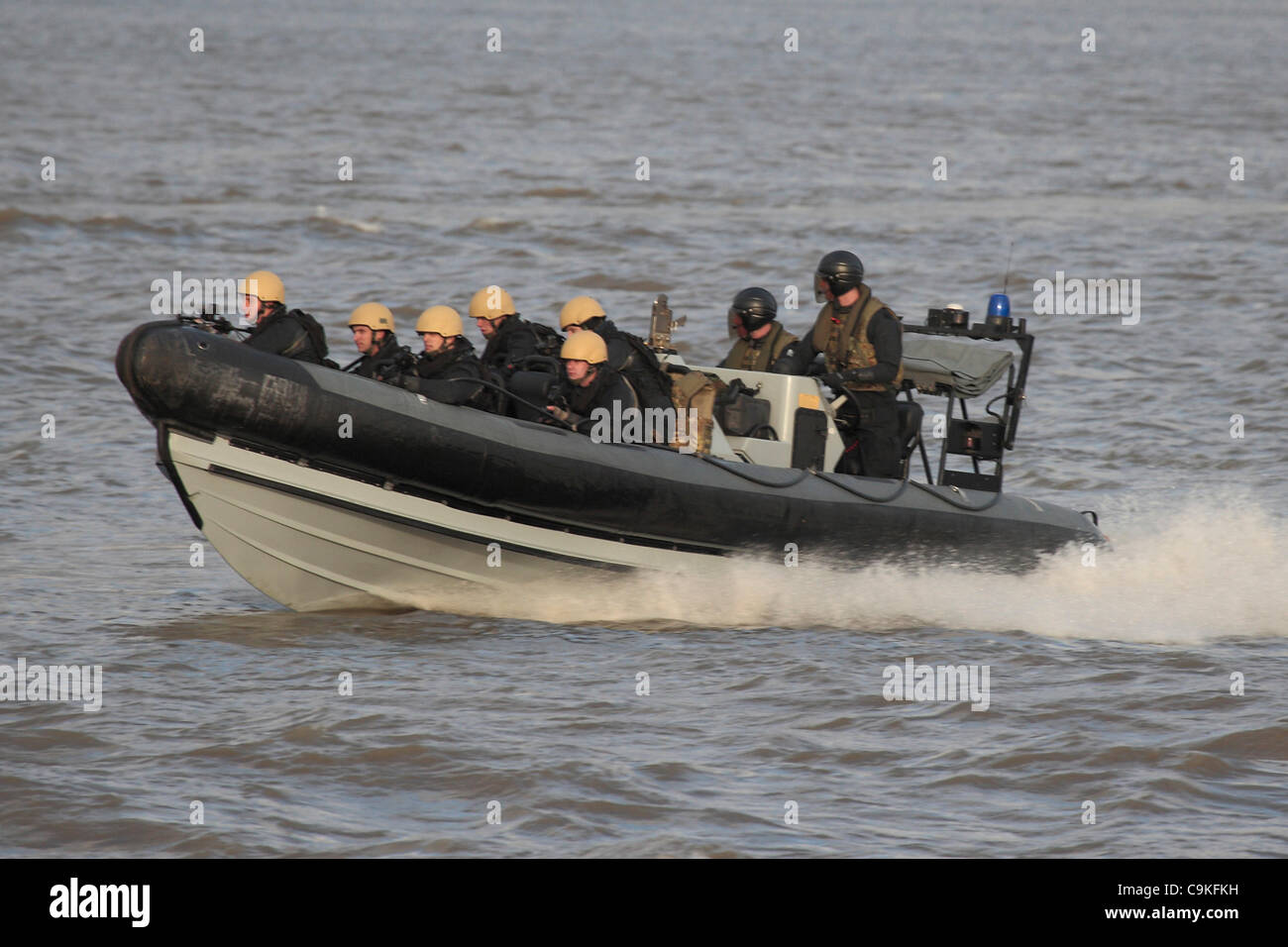London, UK. 19th Jan, 2012. Royal Marines boarding party Stock Photo