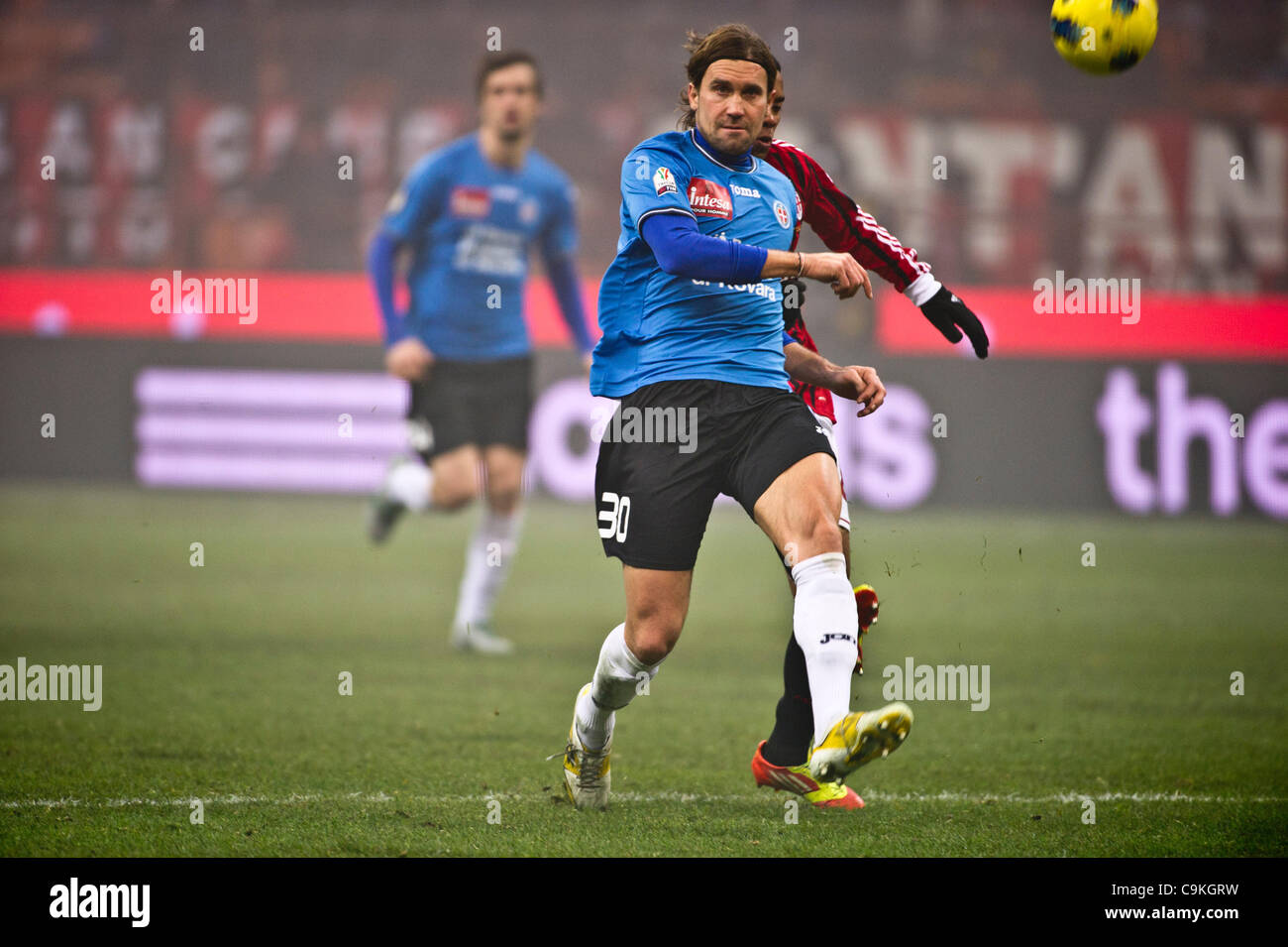 Feuille De Match Officielle AC Milan - Novara - 18 Janvier 2012 - Stadio Meazza - Tim Cup