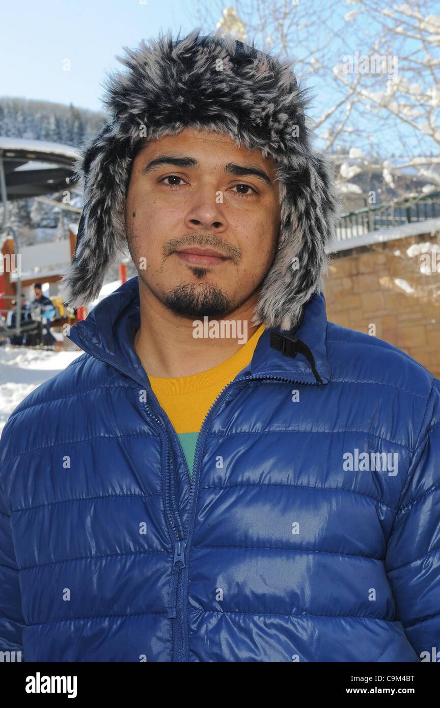 Edward Rios, poses for photos on Main Street out and about for Sundance ...