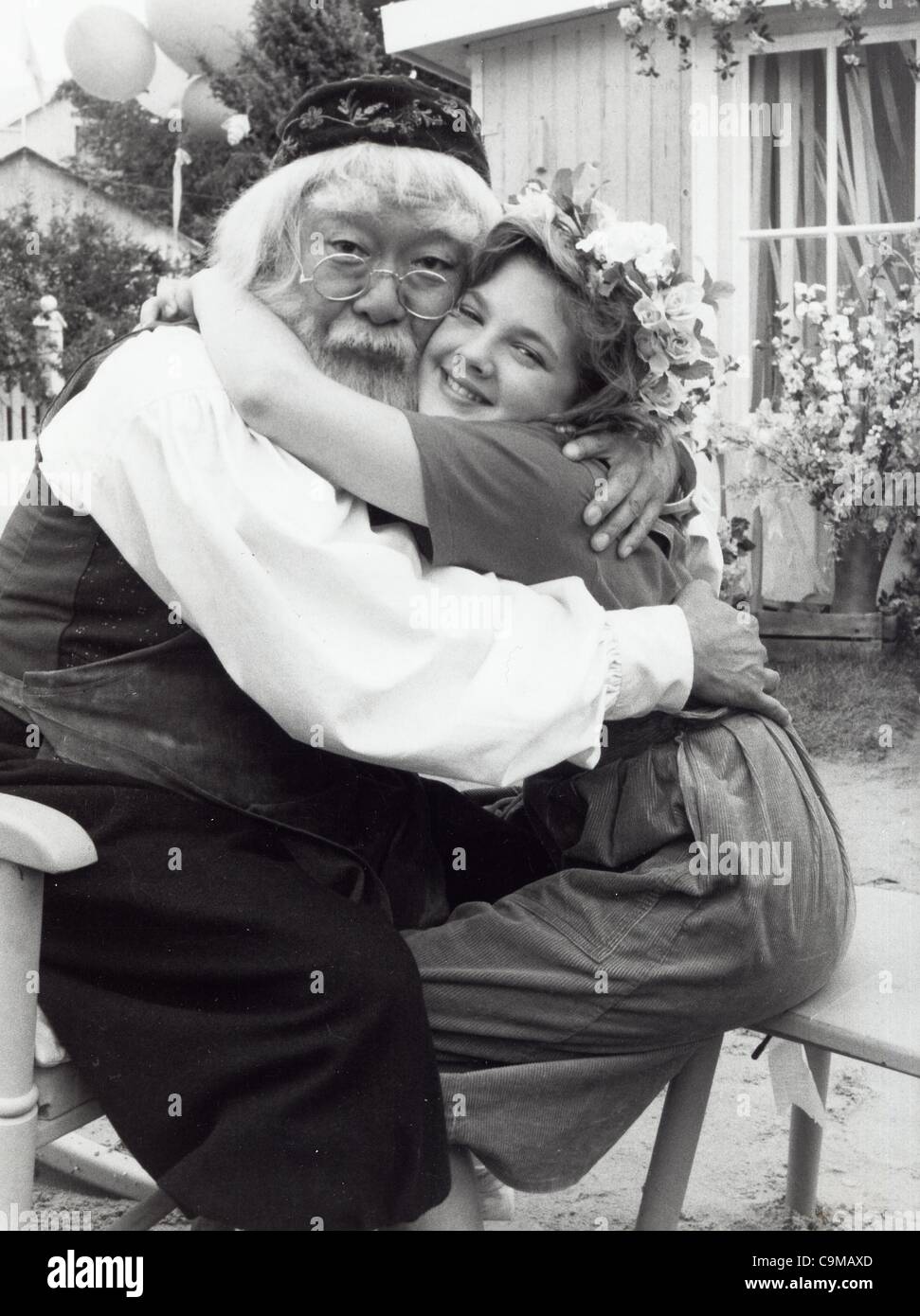DREW BARRYMORE with Pat Morita.Babes in Toyland.Supplied by   Photos, inc..1986.(Credit Image: Â© Globe Photos/ZUMAPRESS.com) Stock Photo