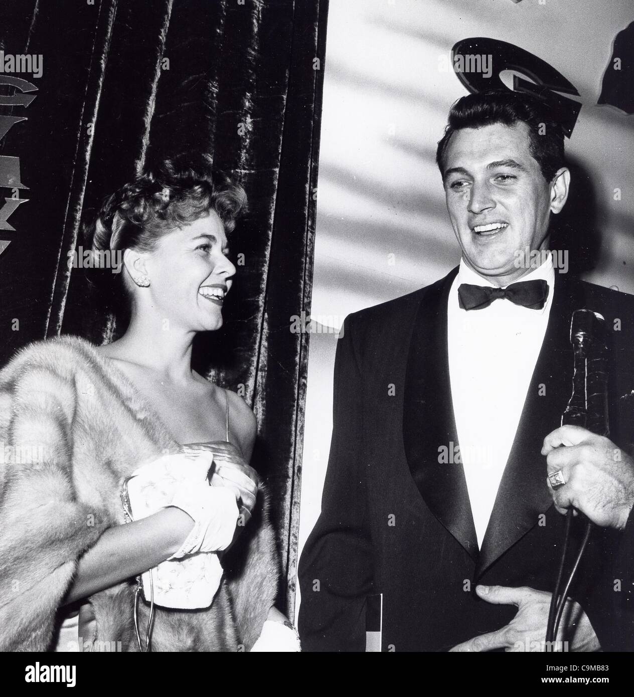 ROCK HUDSON with his wife at Giant premeire.Supplied by   Photos, inc.(Credit Image: Â© Globe Photos/ZUMAPRESS.com) Stock Photo