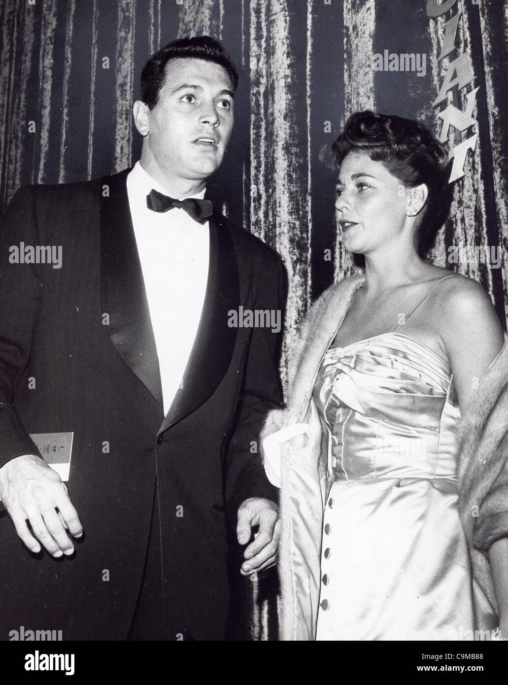 ROCK HUDSON with wife at Giant premeire.Supplied by   Photos, inc.(Credit Image: Â© Globe Photos/ZUMAPRESS.com) Stock Photo