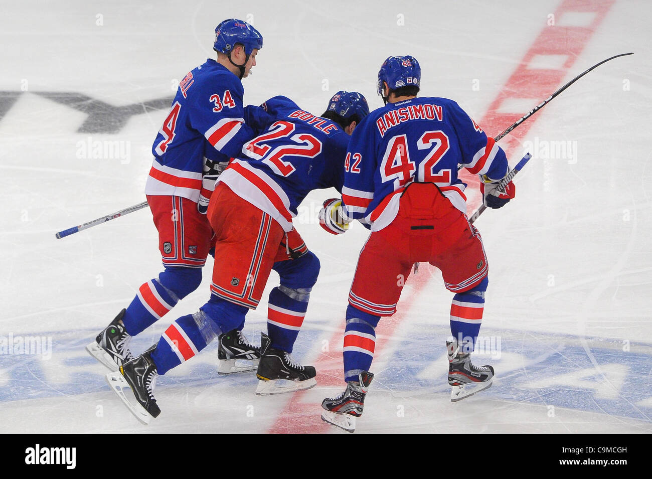 Jan. 24, 2012 - Newark, New Jersey, U.S. - New York Rangers center ...