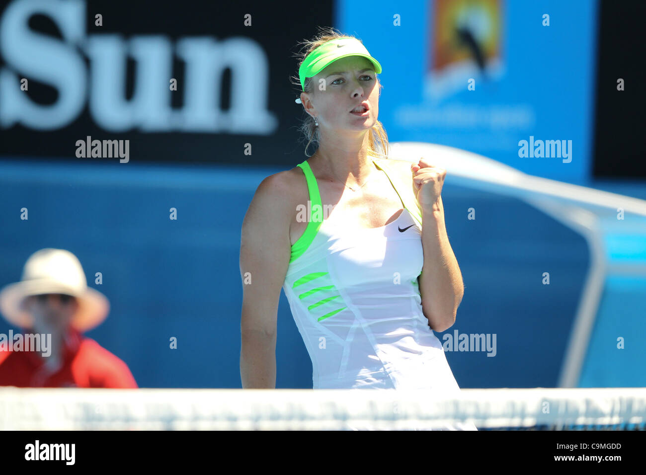 Maria Sharapova playing Ekaterina Makarova at the Australian Open