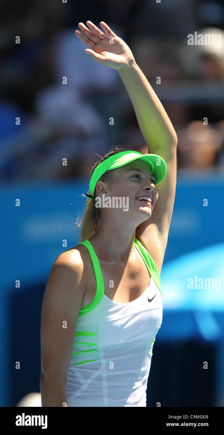 Maria Sharapova playing Ekaterina Makarova at the Australian Open