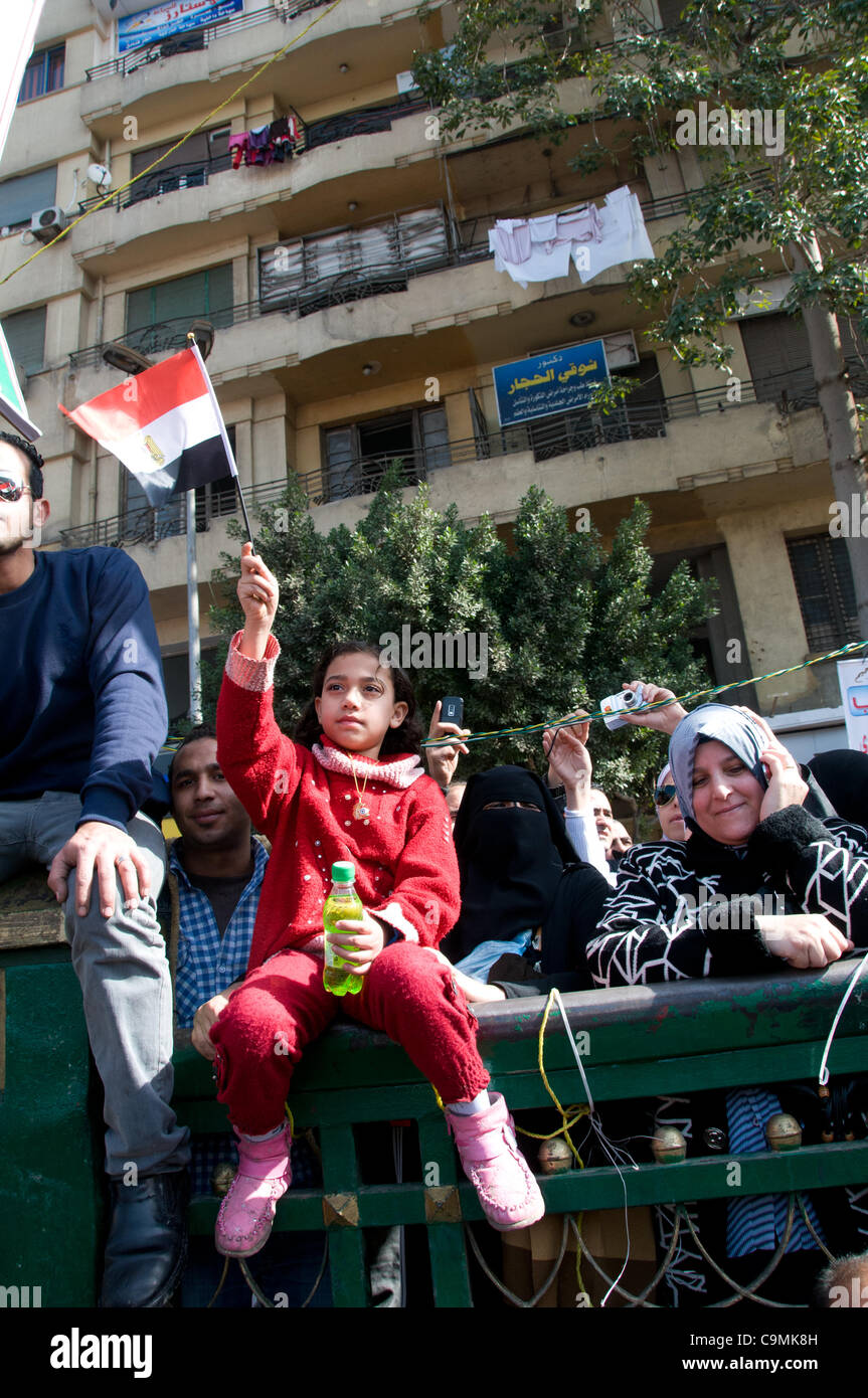 First anniversary of the egyptian revolution Tahrir square 25th january 2012 Stock Photo