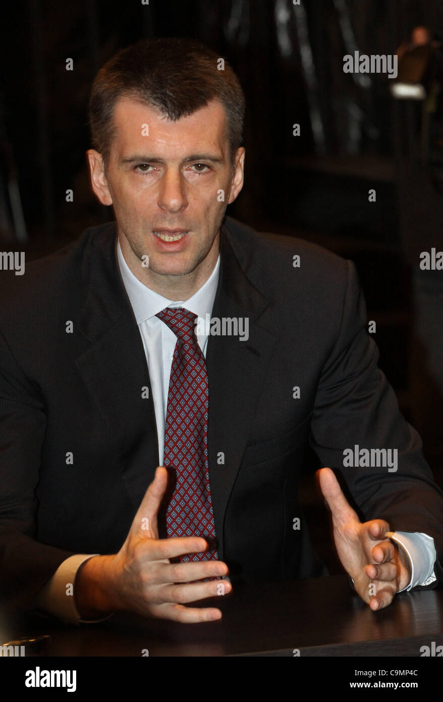 January 24,2012.Moscow,Russia. Russian billionaire Mikhail Prokhorov is