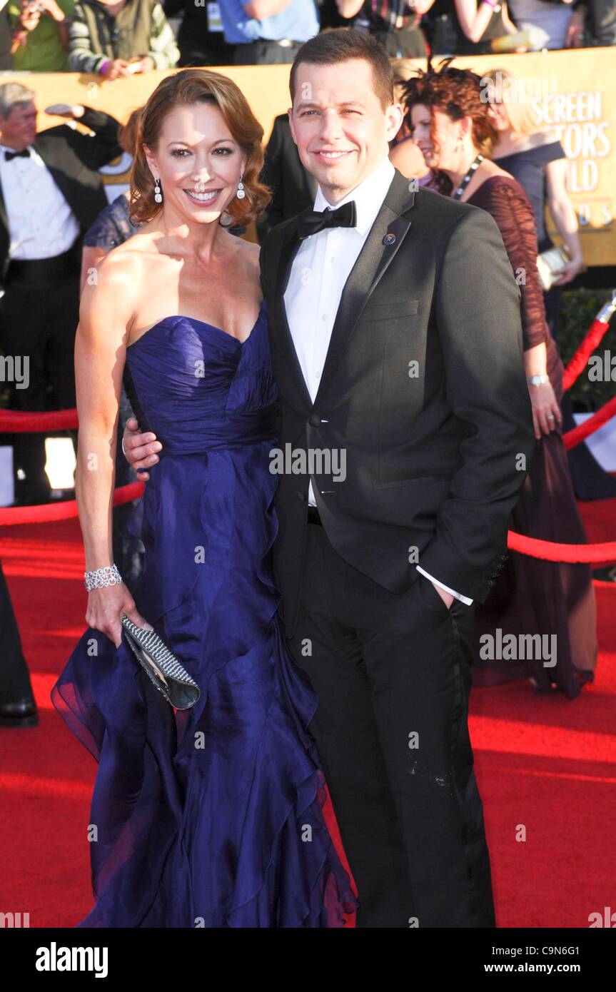 Jon Cryer, Lisa Joyner at arrivals for 18th Annual Screen Actors Guild SAG Awards - ARRIVALS Pt 2, Shrine Auditorium, Los Angeles, CA January 29, 2012. Photo By: Elizabeth Goodenough/Everett Collection Stock Photo