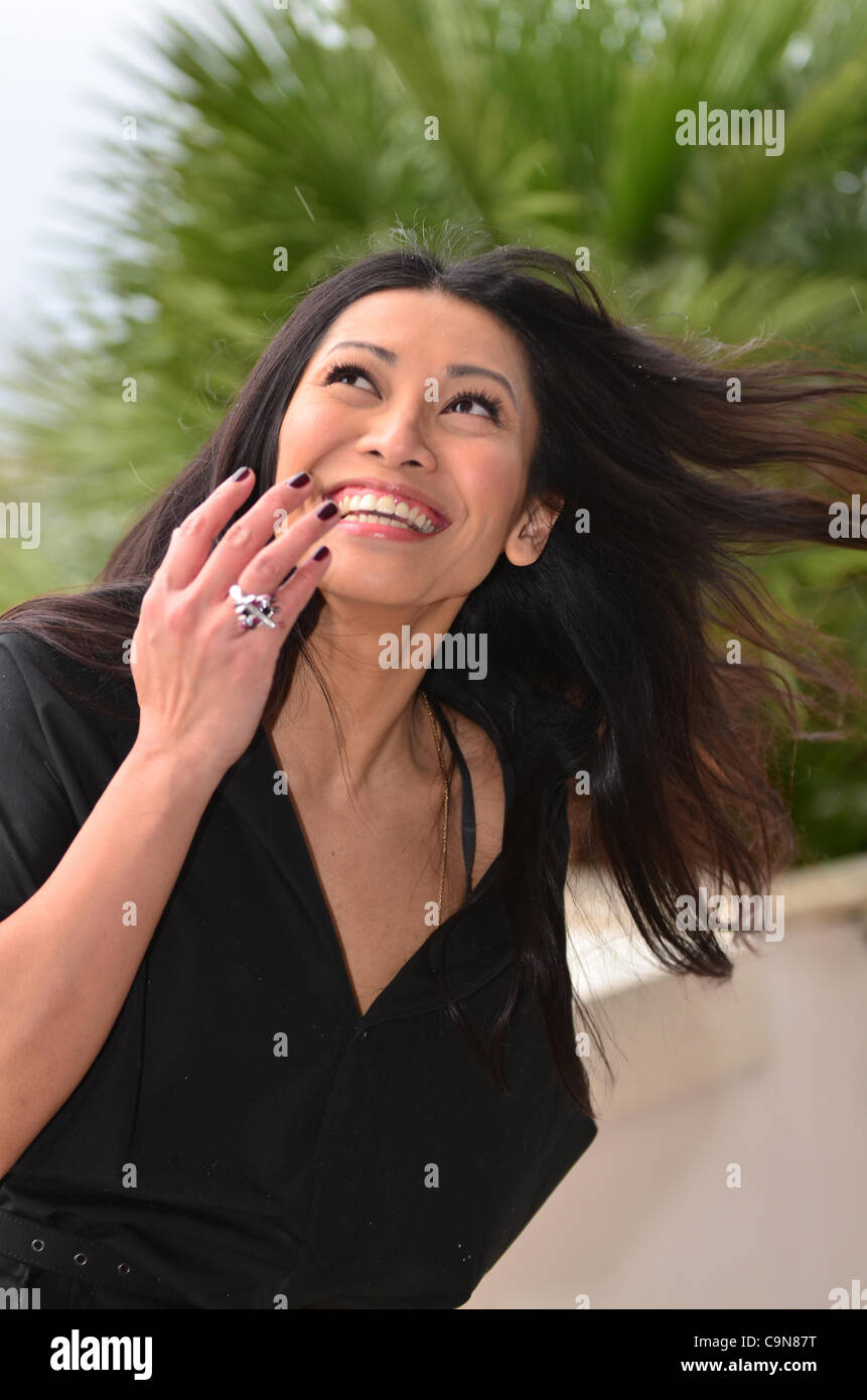 Jan. 29, 2012 - CANNES, France - Anggun poses for pictures during the Midem 46th at the Palais des festivals. (Credit Image: © Frederick Injimbert/ZUMAPRESS.com) Stock Photo