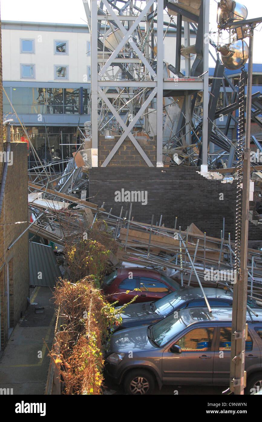 Tons of debris from the City Gates building collapse Stock Photo Alamy