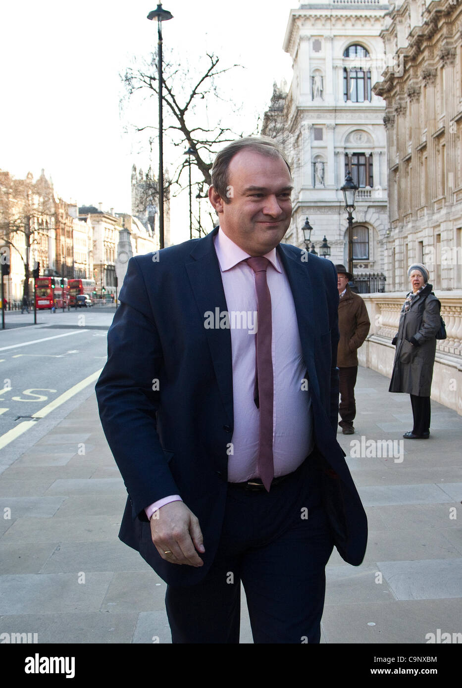 Whitehall, London, UK. 03.02.2012 Ed Davey arriving at Whitehall to become the new Secretary of State for Energy and Climate Change. His appointment followed the resignation of Chris Huhne. Stock Photo
