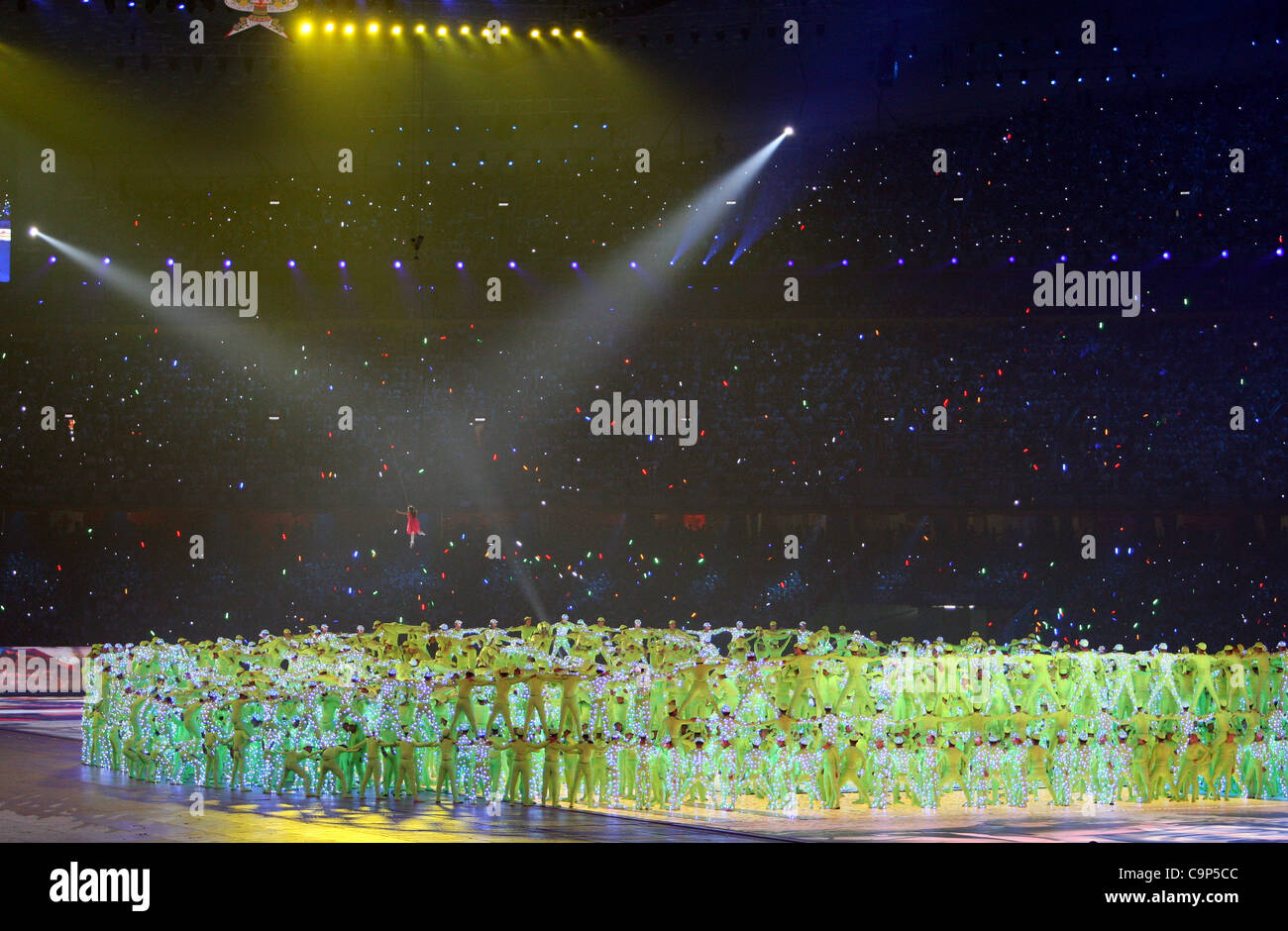 AUGUST 8, 2008 - Opening Ceremony : General view. The opening ceremony for the 2008 Beijing Summer Olympics at the National Stadium on August 8, 2008 in Beijing, China. (Photo by Koji Aoki/AFLO SPORT) [0008] Stock Photo