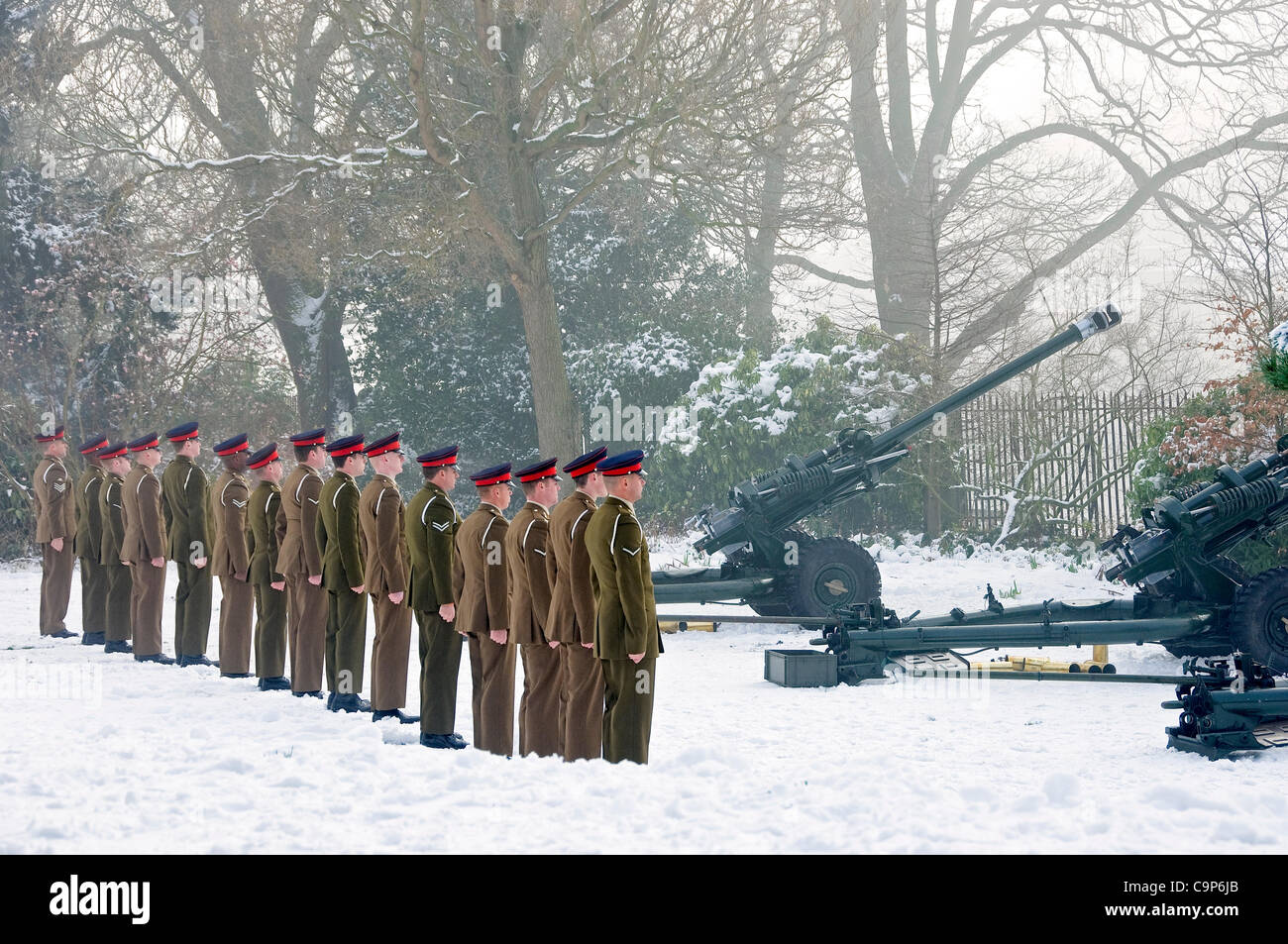 21 gun salute by 35 Battery 39 Regiment Royal Artillery to celebrate