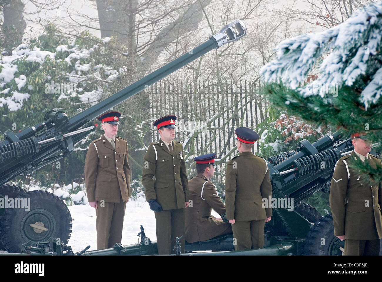 21 gun salute by 35 Battery 39 Regiment Royal Artillery to celebrate