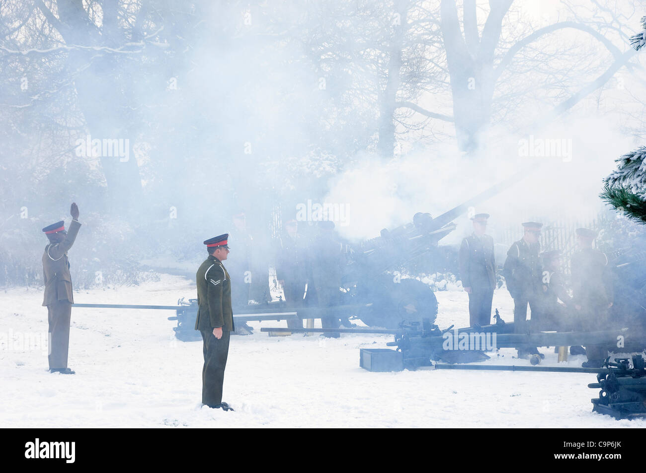 21 gun salute by 35 Battery 39 Regiment Royal Artillery to celebrate