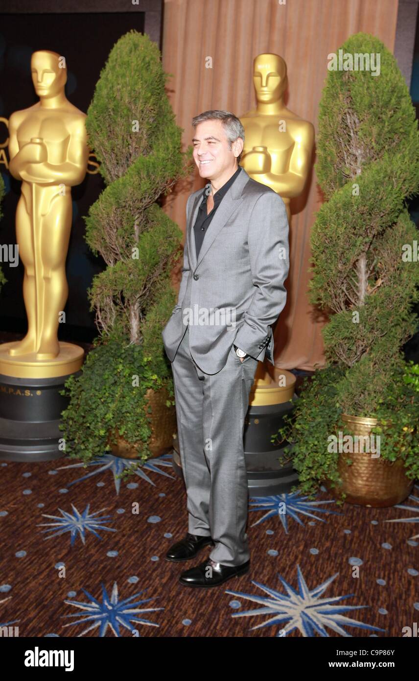 George Clooney at a public appearance for The 84th Academy Awards Nominees Luncheon, Beverly Hilton Hotel, Beverly Hills, CA February 6, 2012. Photo By: Jef Hernandez/Everett Collection Stock Photo