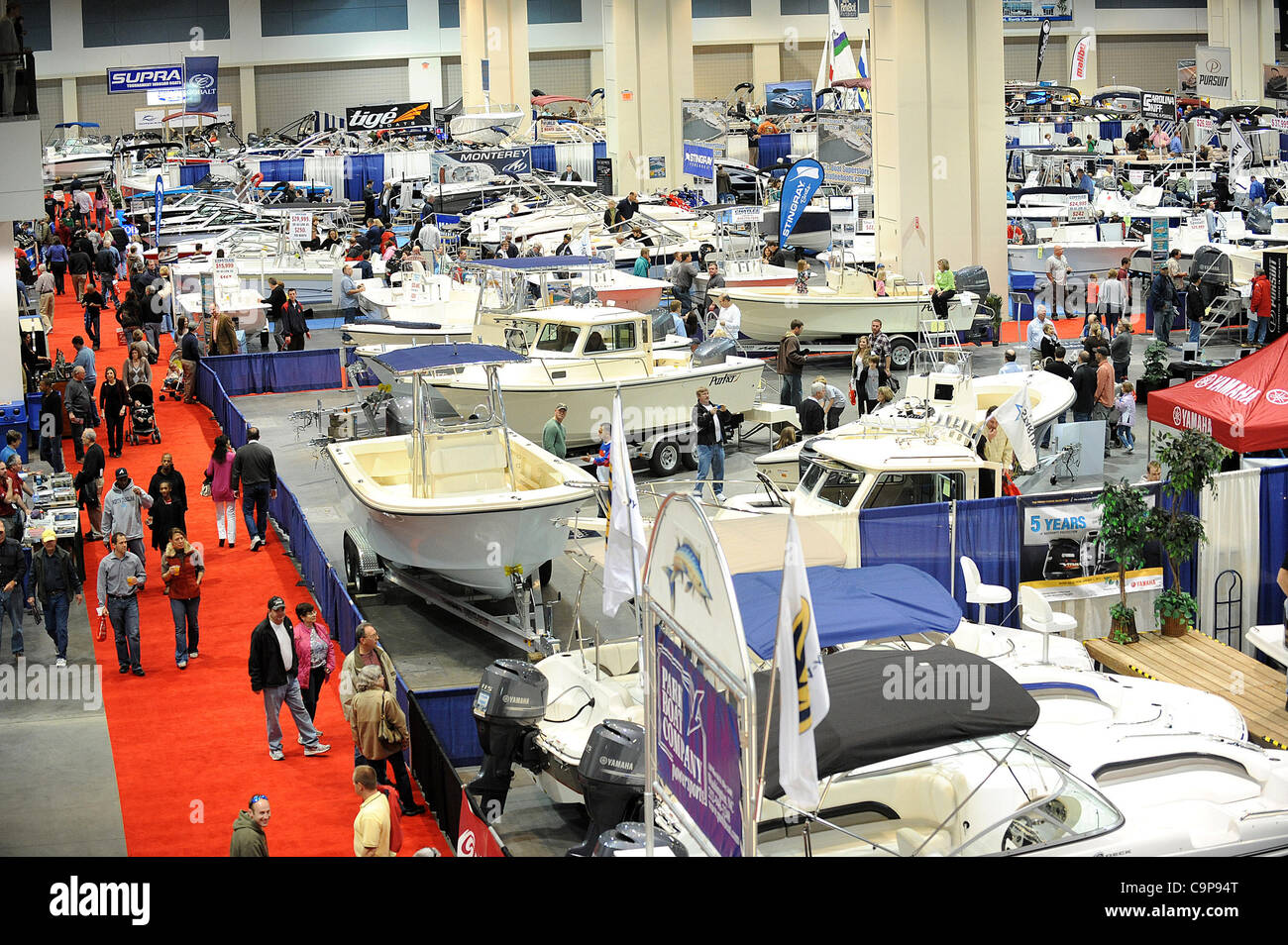 Feb. 4, 2012 - Raleigh, North Carolina; USA - Patrons attend the 2012 Raleigh Convention Center Boat Show that took place at the Raleigh Convention Center. Thousands of people attend the event to see new boats and watercraft  models. Copyright 2012 Jason Moore. (Credit Image: © Jason Moore/ZUMAPRESS Stock Photo