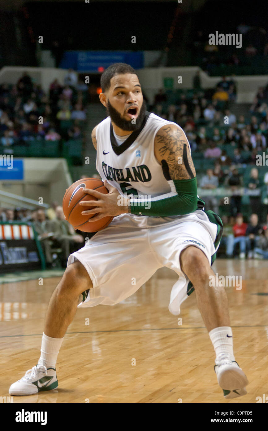 Feb. 9, 2012 - Cleveland, Ohio, U.S - Cleveland State guard Jeremy Montgomery (5) during the first half against Valparaiso.  The Valparaiso Crusaders lead the Cleveland State Vikings 29-17 at the half in the game played at the Wolstein Center in Cleveland, Ohio. (Credit Image: © Frank Jansky/Southcr Stock Photo