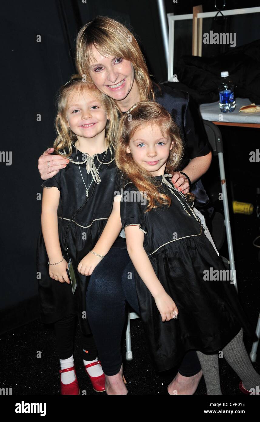 Rebecca Taylor, Daughters Isabella, Zoe backstage for REBECCA TAYLOR Fall/Winter 2012 Fashion Show at Mercedes-Benz Fashion Week, The Stage at Lincoln Center, New York, NY February 10, 2012. Photo By: Gregorio T. Binuya/Everett Collection Stock Photo