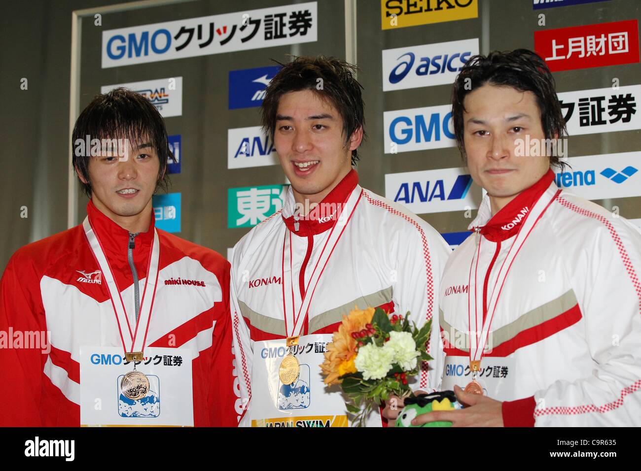 (L to R) Hisayoshi Sato, Takuro Fujii, Ryo Takayasu, FEBRUARY 11, 2012