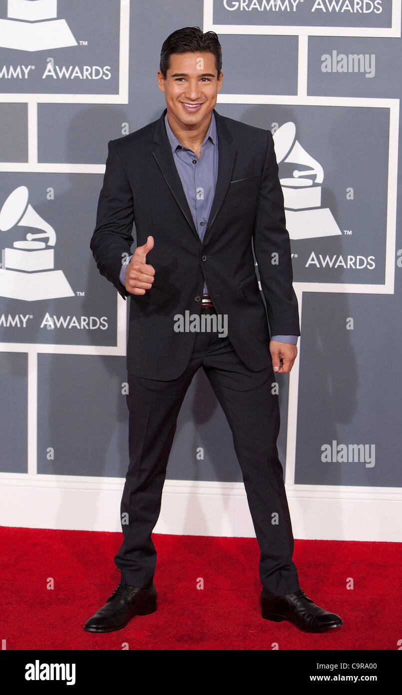 Mario Lopez on the red carpet of the 54th Annual Grammy Awards at the ...