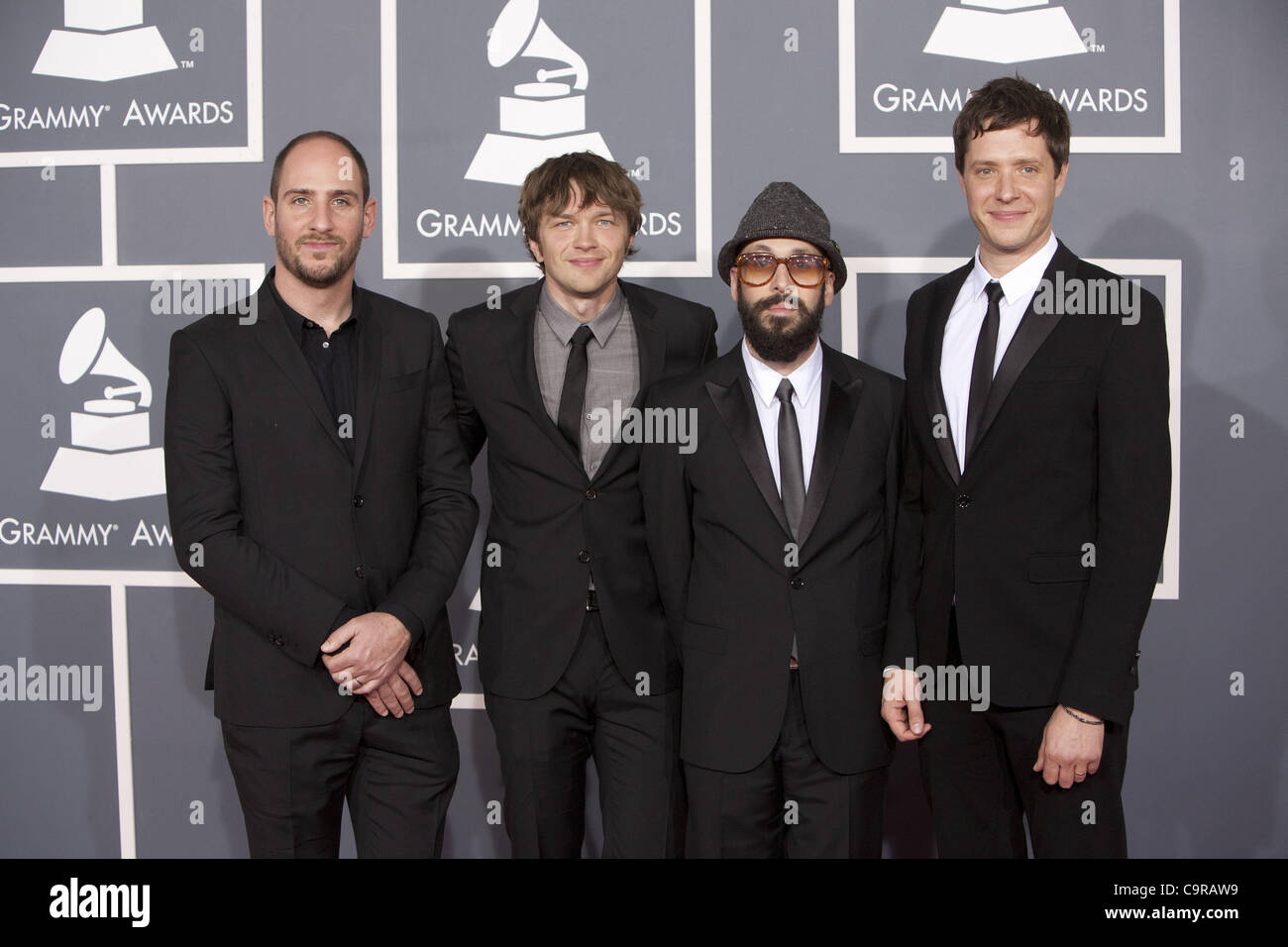 Feb. 12, 2012 - Los Angeles, California, U.S - OK Go arrives at the 54th Annual Grammy Awards at Staples Center on February 12, 2012 in Los Angeles, California..ADRIAN SANCHEZ-GONZALEZ/PI (Credit Image: © Armando Arorizo/ZUMAPRESS.com) Stock Photo
