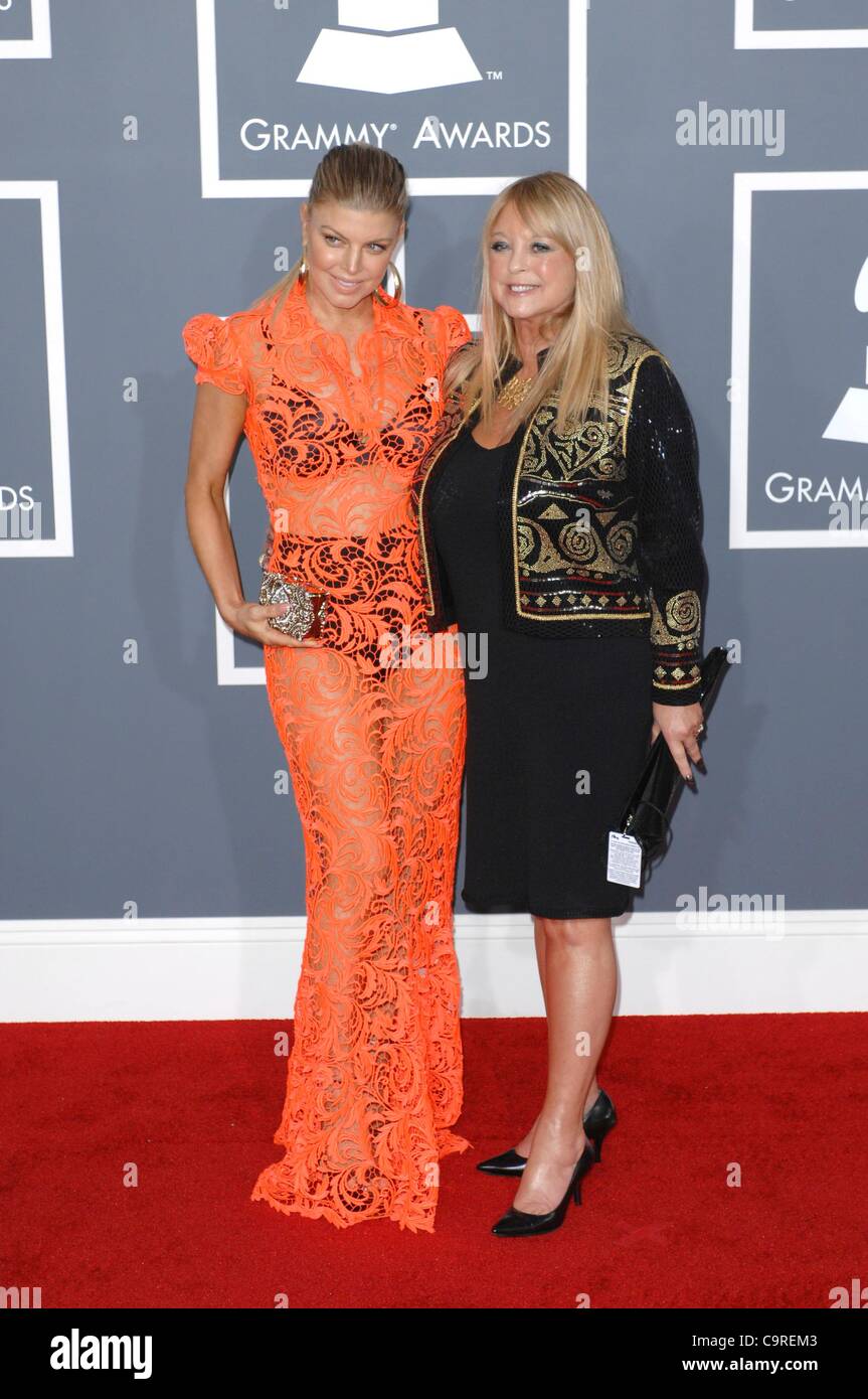 Fergie, mother at arrivals for The 54th Annual GRAMMY Awards - ARRIVALS
