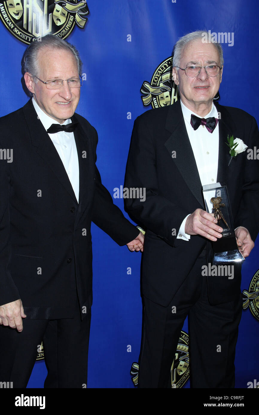 Feb. 12, 2012 - Hollywood, California, U.S. - I15482CHW .American Society Of Cinematographers 26th Annual Outstanding Achievement Awards.Grand Ballroom At Hollywood & Highland, Hollywood, CA  .02/12/2012.DANTE SPINOTTI AND MICHAEL MANN  . 2012(Credit Image: Â© Clinton Wallace/Globe Photos/ZUMAPRESS. Stock Photo