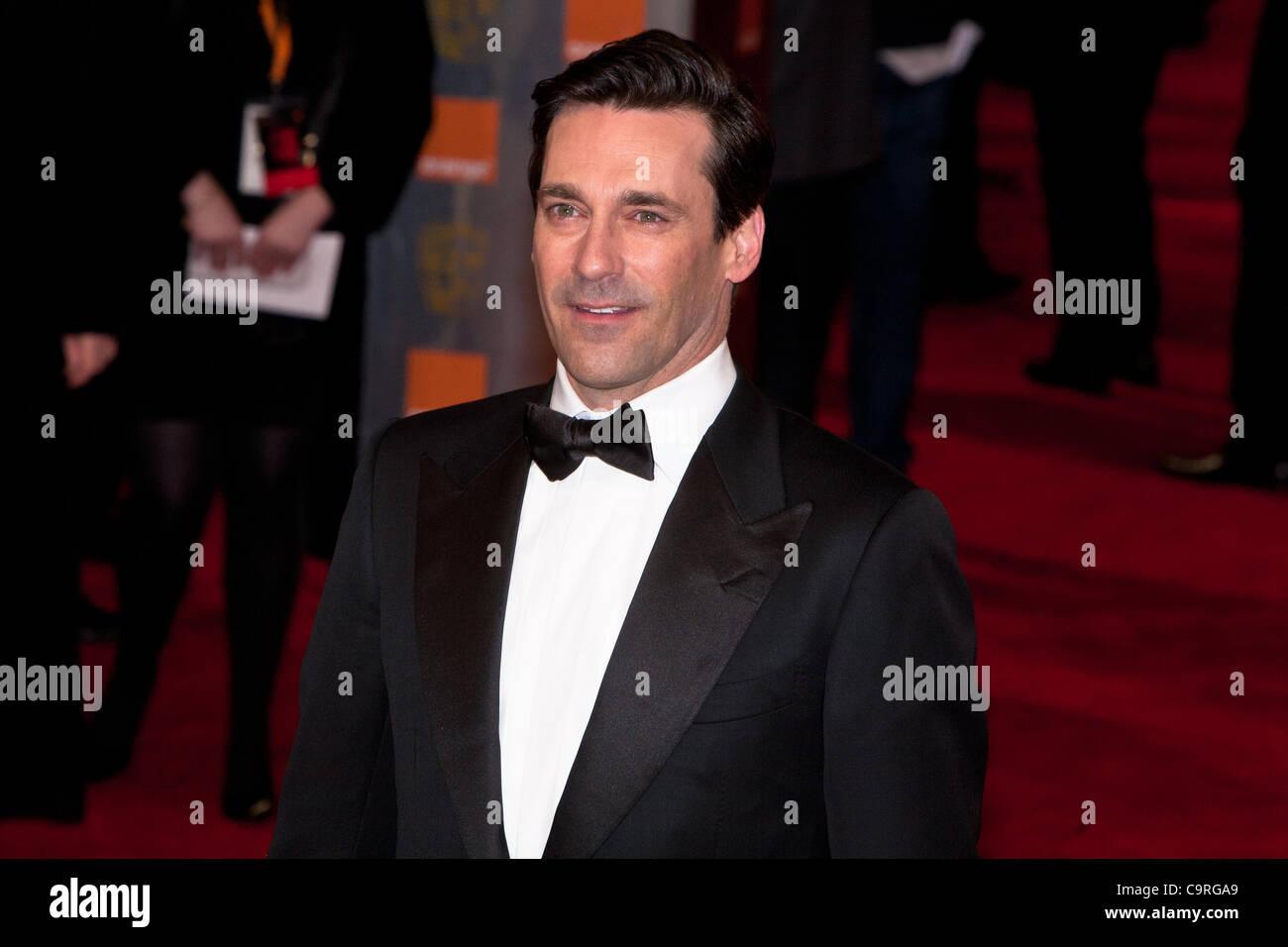 London, UK, 12/02/2012. Actor Jon Hamm, arrive on the red carpet to attend the 2012 BAFTAs Stock Photo