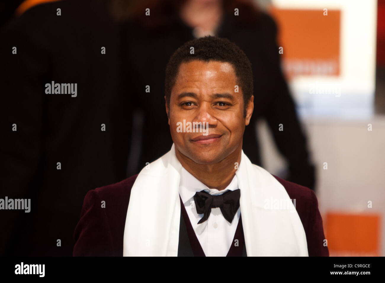 London, UK, 12/02/2012. American actor, Cuba Gooding Jr, arriving on the red carpet to attend the  2012 BAFTAs Stock Photo