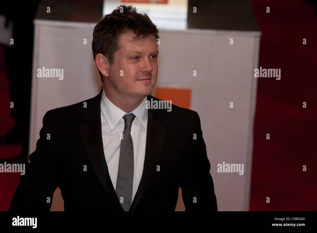 London, UK, 12/02/2012. Actor, Beau Willimon, arrives at the 2012 BAFTAs Stock Photo