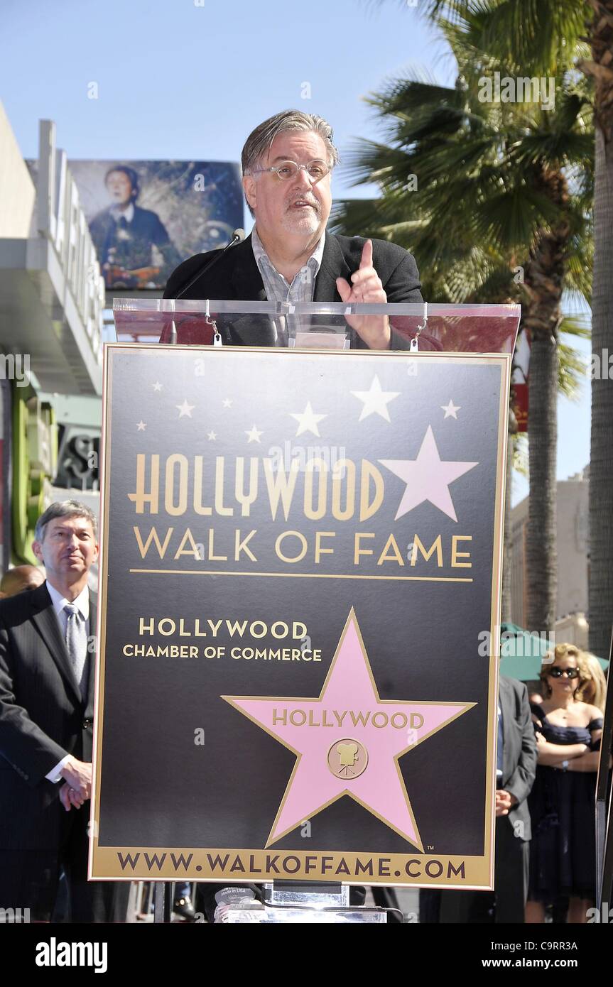 Matt Groening at the induction ceremony for Star on the Hollywood Walk of Fame for Matt Groening, Hollywood Boulevard, Los Angeles, CA February 14, 2012. Photo By: Michael Germana/Everett Collection Stock Photo