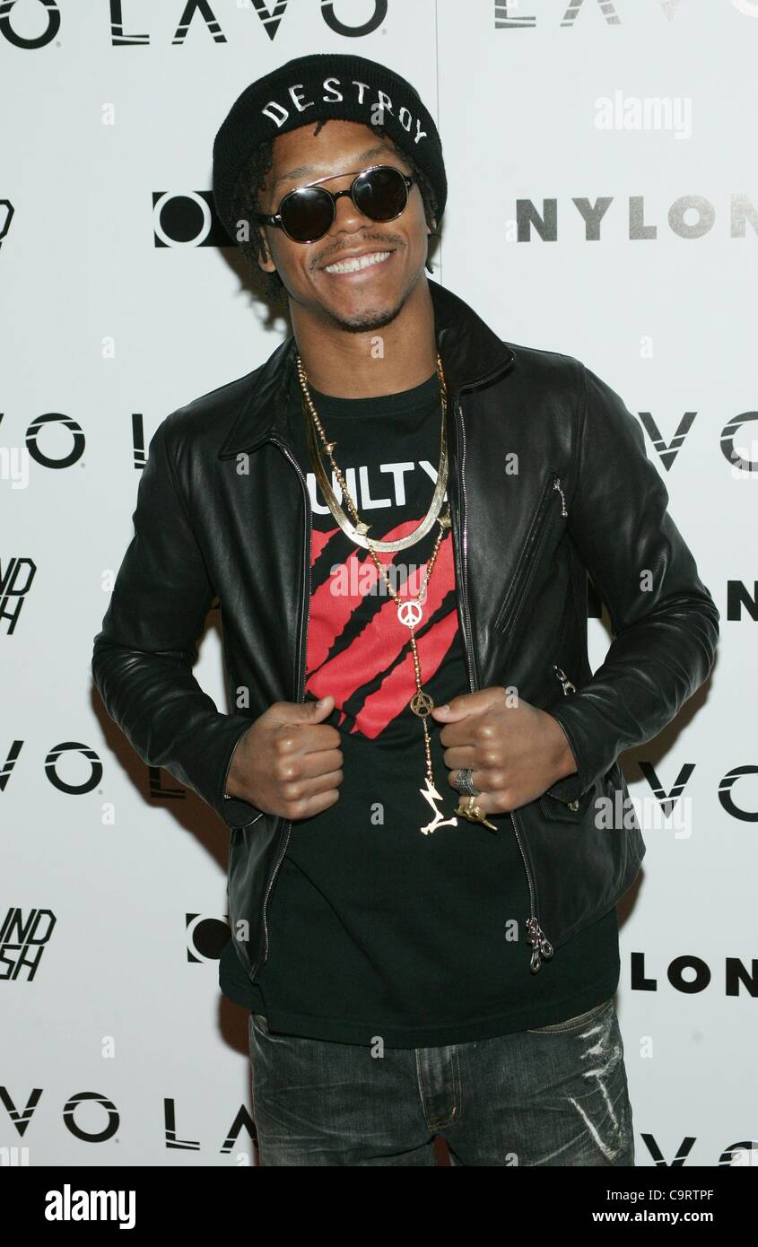 Lupe Fiasco at arrivals for Nylon Magazine Launch Party for The Soundclash's Residency at LAVO, LAVO Restaurant and Nightclub at The Palazzo, Las Vegas, NV February 14, 2012. Photo By: James Atoa/Everett Collection Stock Photo