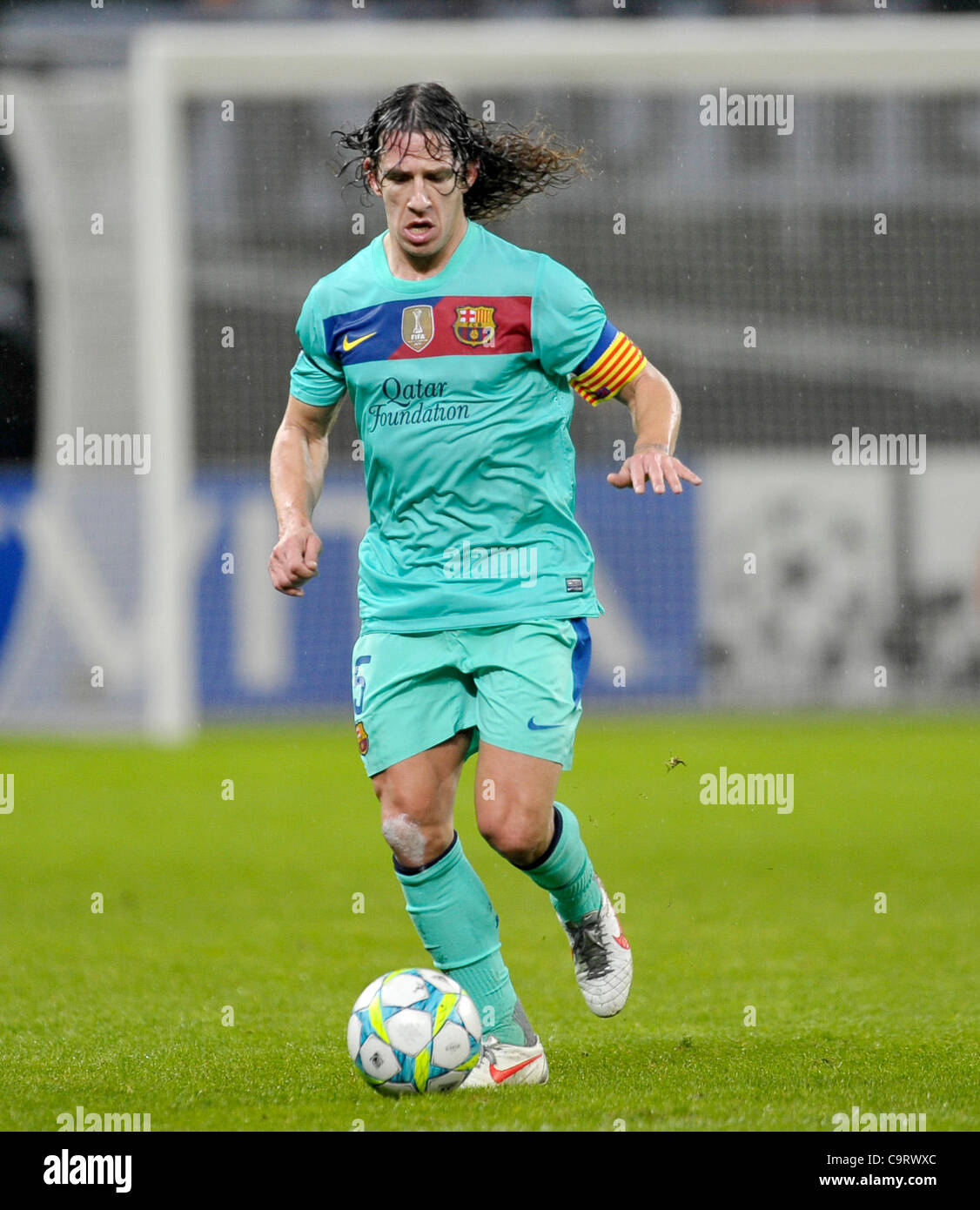 Soccer, UEFA Champions League, Leverkusen vs. FC Barcelona 1:3 --- Carles Puyol (Barcelona) Stock Photo