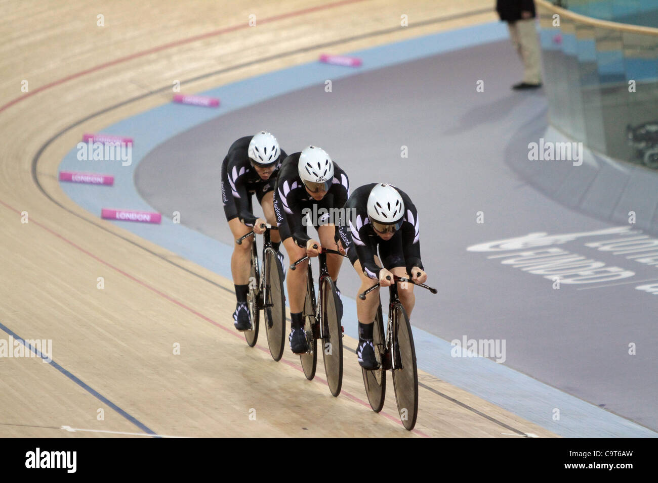 UCI Track Cycling World Cup Team Pursuit In London's Olympic Velodrome