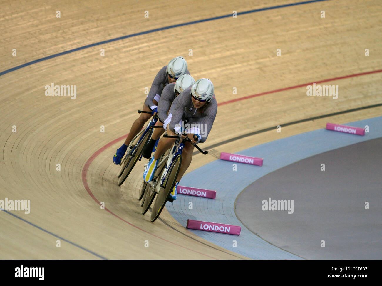 UCI Track Cycling World Cup Team Pursuit In London's Olympic Velodrome