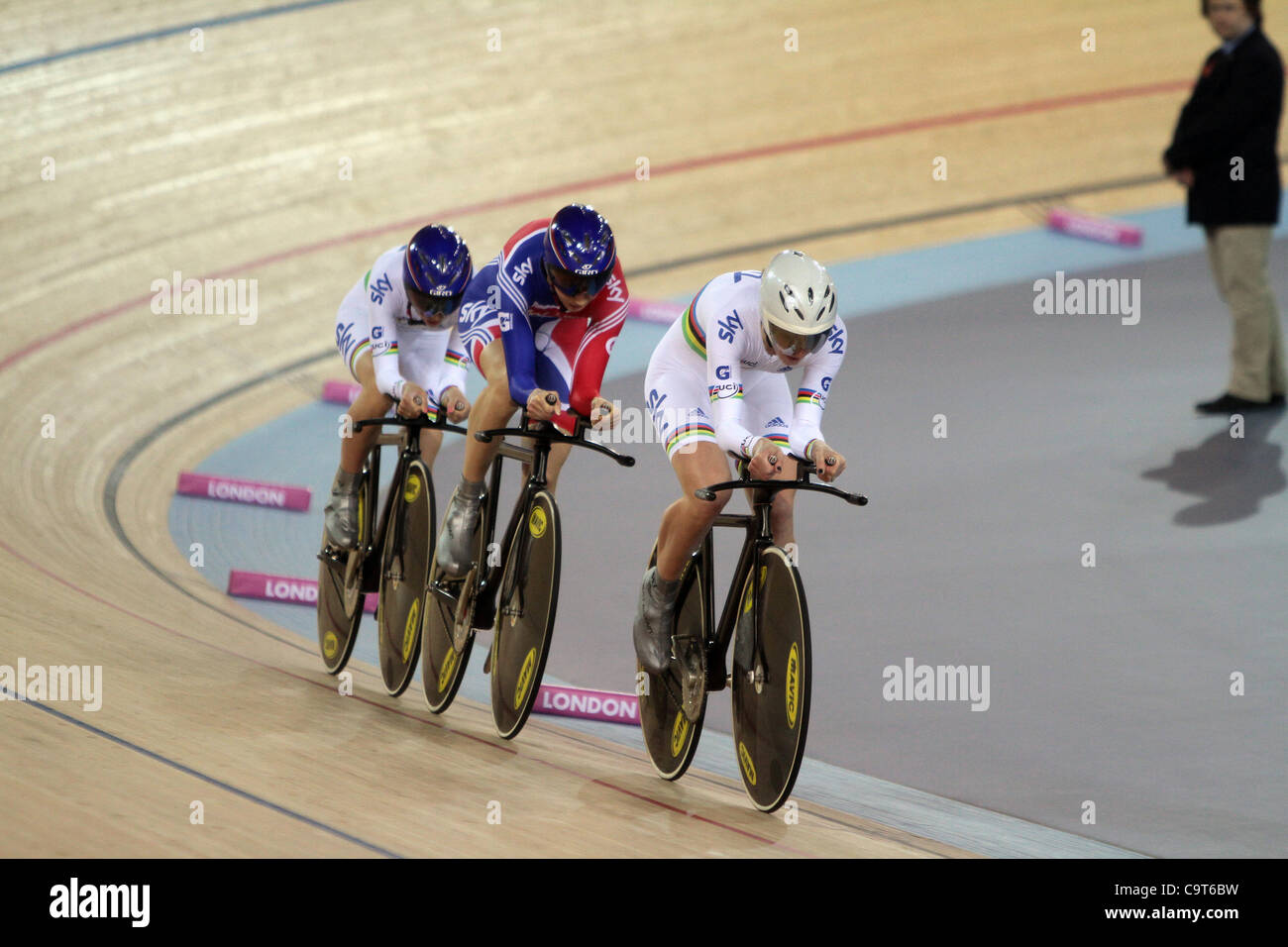 UCI Track Cycling World Cup Team Pursuit In London's Olympic Velodrome