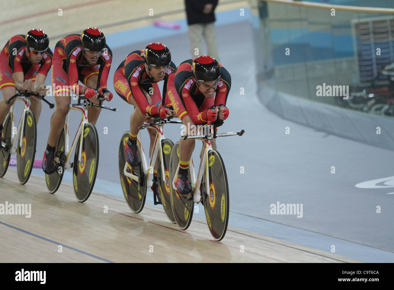 UCI Track Cycling World Cup Team Pursuit In London's Olympic Velodrome