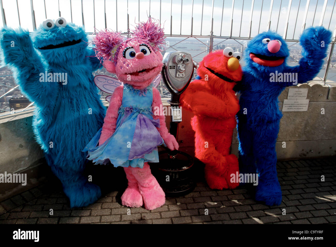 Elmo, Cookie Monster, Abby Cadabby and Grover from "Sesame Street Stock