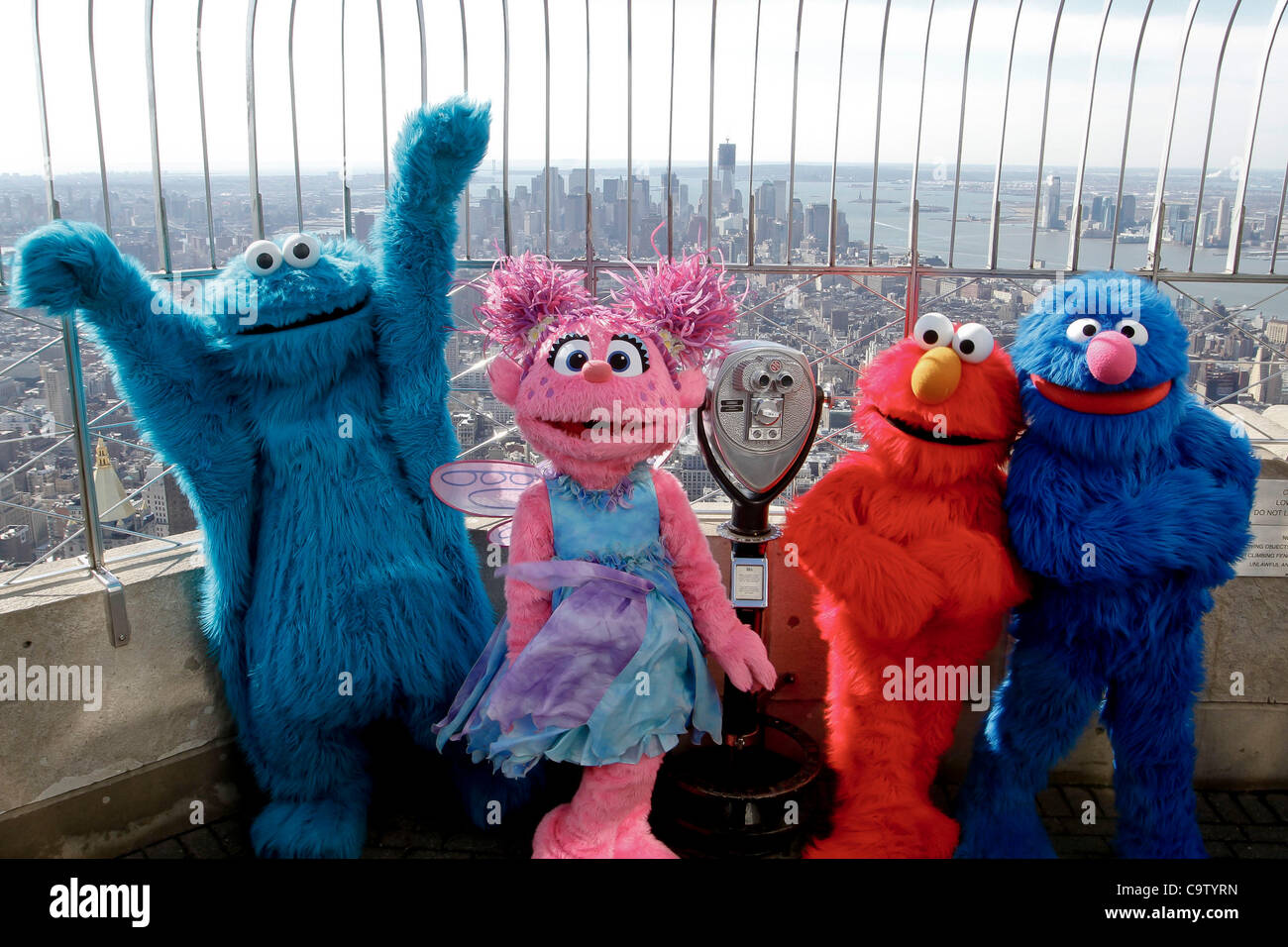 Elmo, Cookie Monster, Abby Cadabby and Grover from "Sesame Street Live...