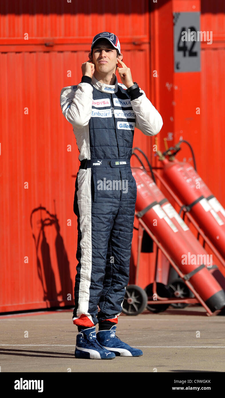 Bruno Senna (BRA), Williams, during Formula One testing sessions on Circuito Catalunya, Spain Stock Photo