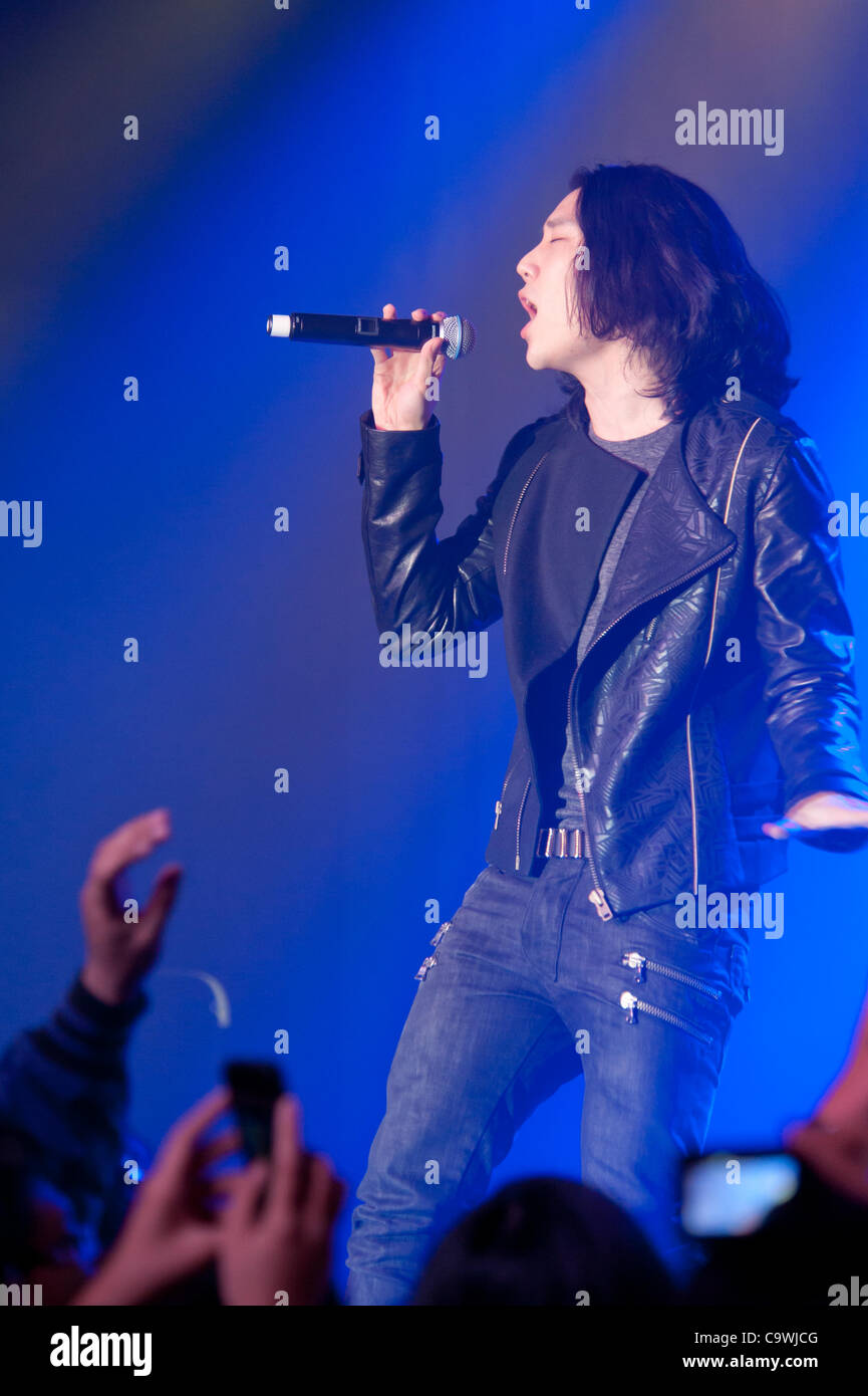 LINCOLN, CA - February 24: Eddie Shin with Aziatix performs at Thunder Valley Casino Resort in Lincoln, California on February 24, 2012 Stock Photo