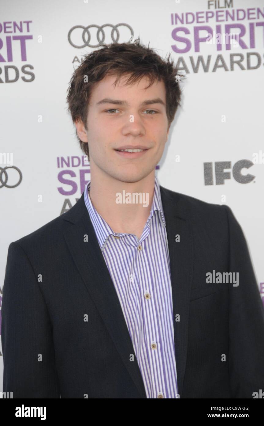 Nick Krause at arrivals for 2012 Film Independent Spirit Awards - Arrivals 1, on the beach, Santa Monica, CA February 25, 2012. Photo By: Dee Cercone/Everett Collection Stock Photo