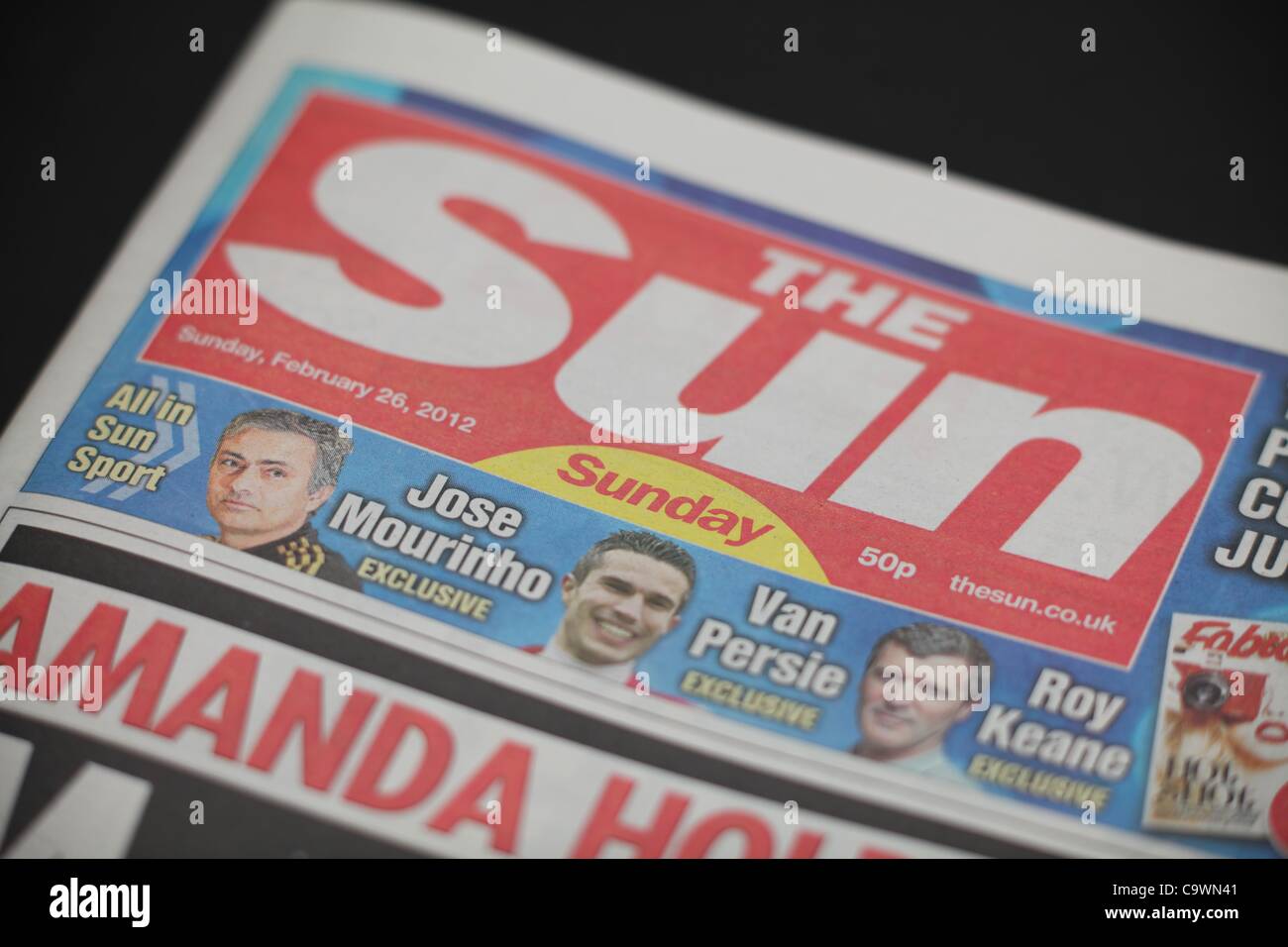 The first edition of The Sun on Sunday Newspaper. 26 February 2012.  Picture by James Boardman. Stock Photo