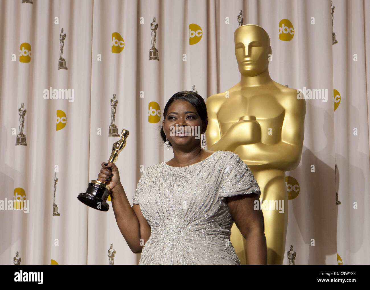 Winner of the best supporting actress award for hi-res stock ...